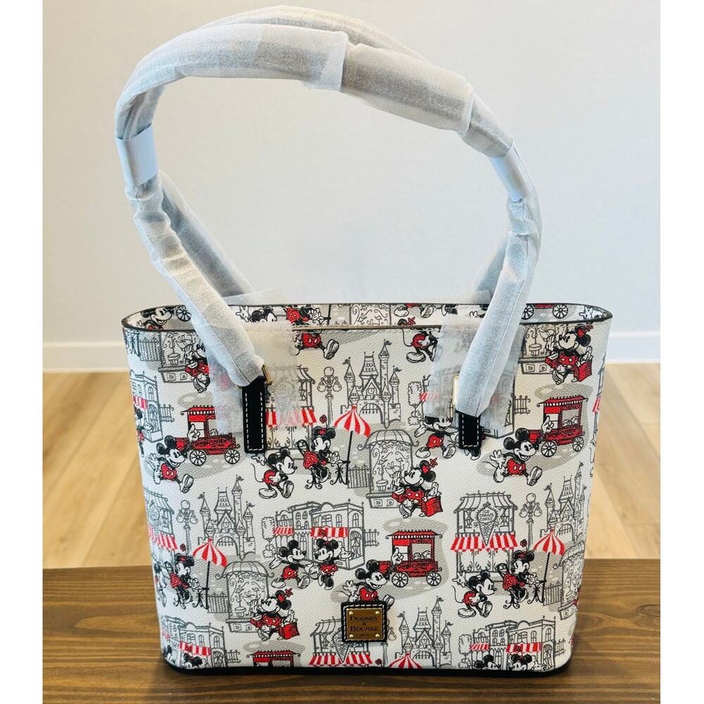 Disney Parks Dooney & Bourke Mickey Minnie Main Street Tote Bag 2026 NWT